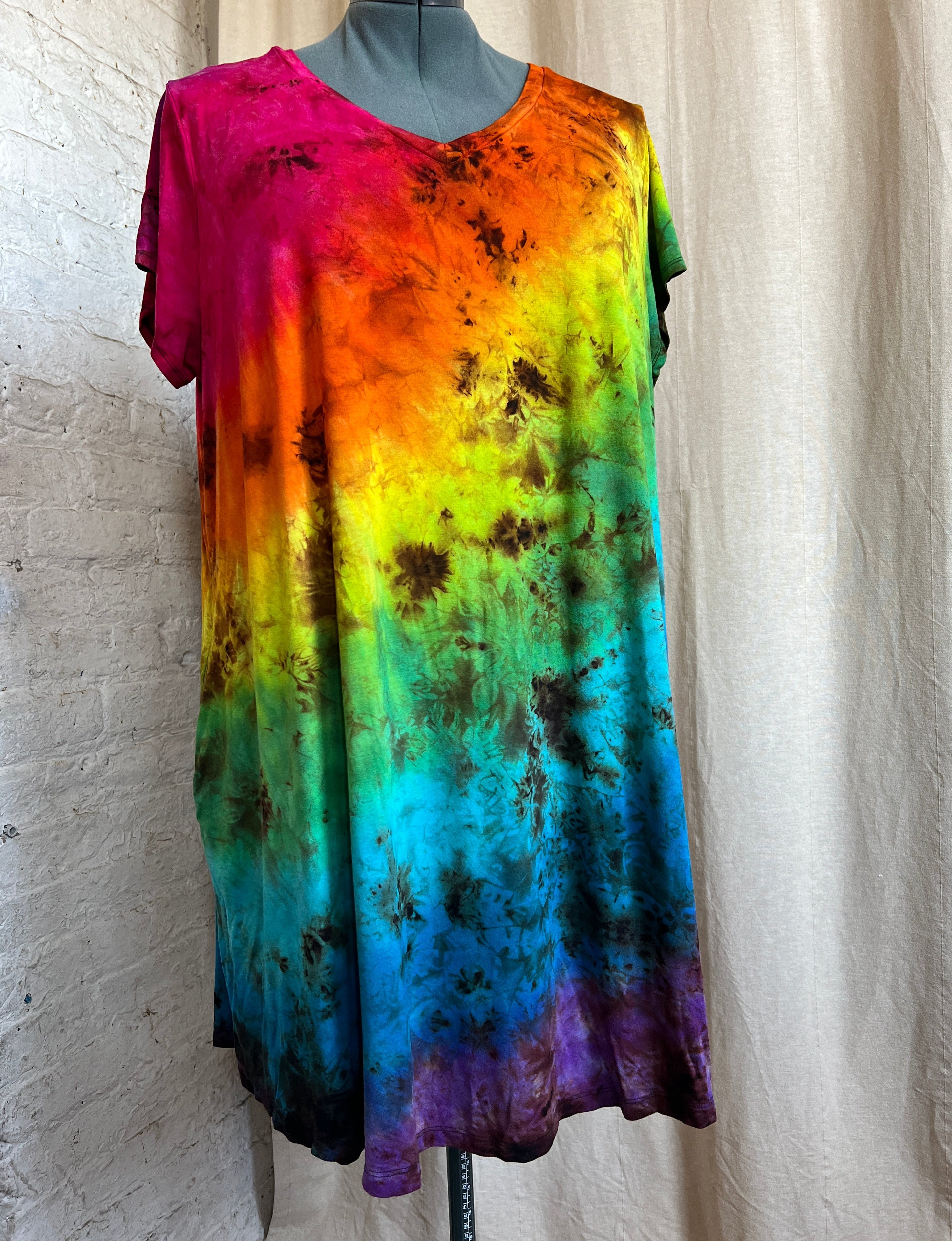 Tie Dye Maxi Dress 1x Ice dye – nancyshandmadegoods